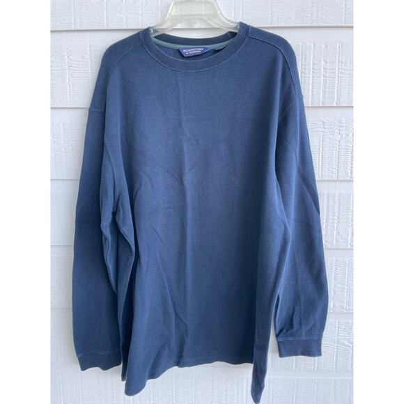 Men's Roundtree & Yorke Sweatshirt navy 2XT 100% Cotton - Picture 1 of 5